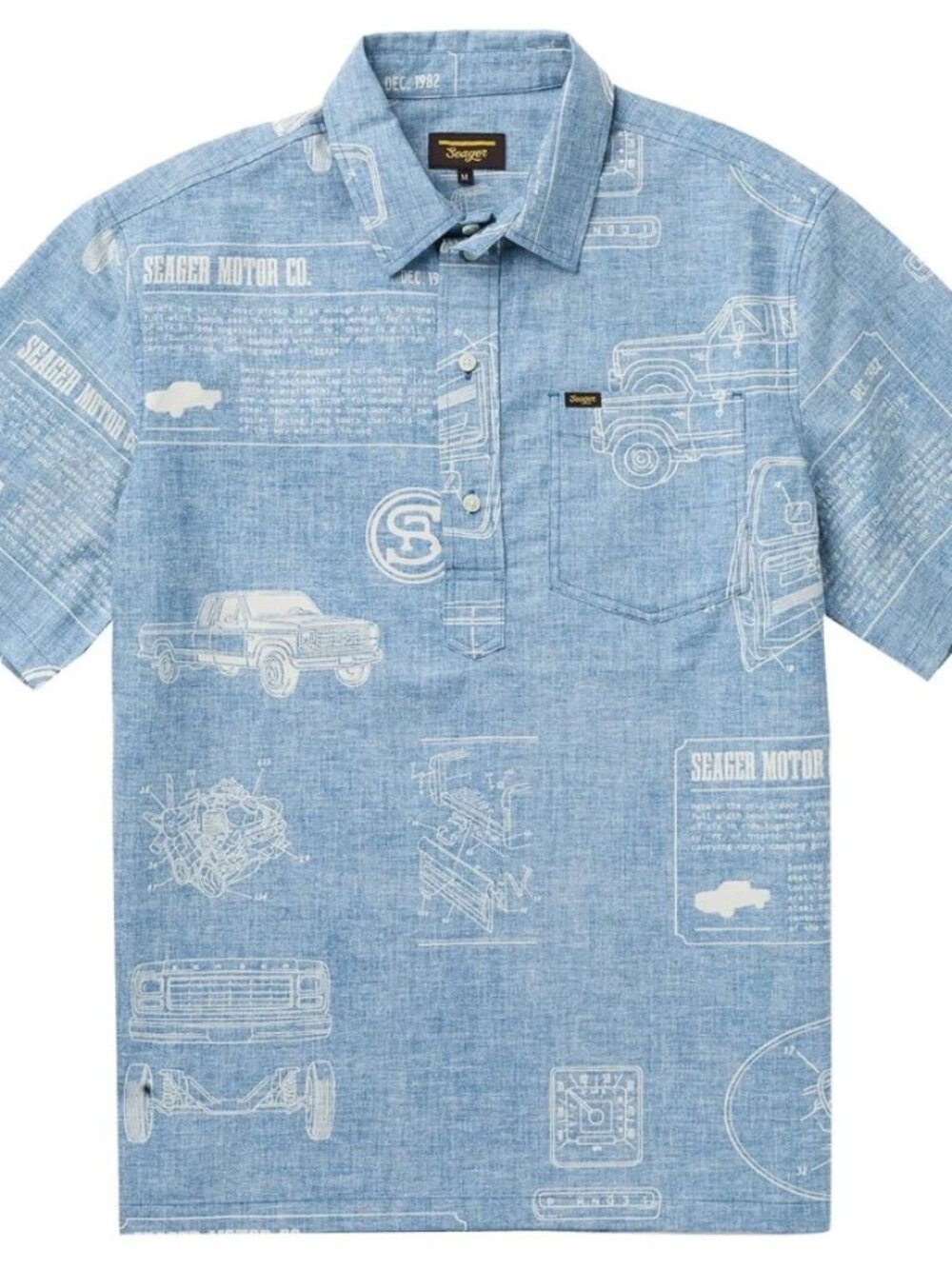 Seager Motor Co. Schooner 3/4 Button-Up Shirt